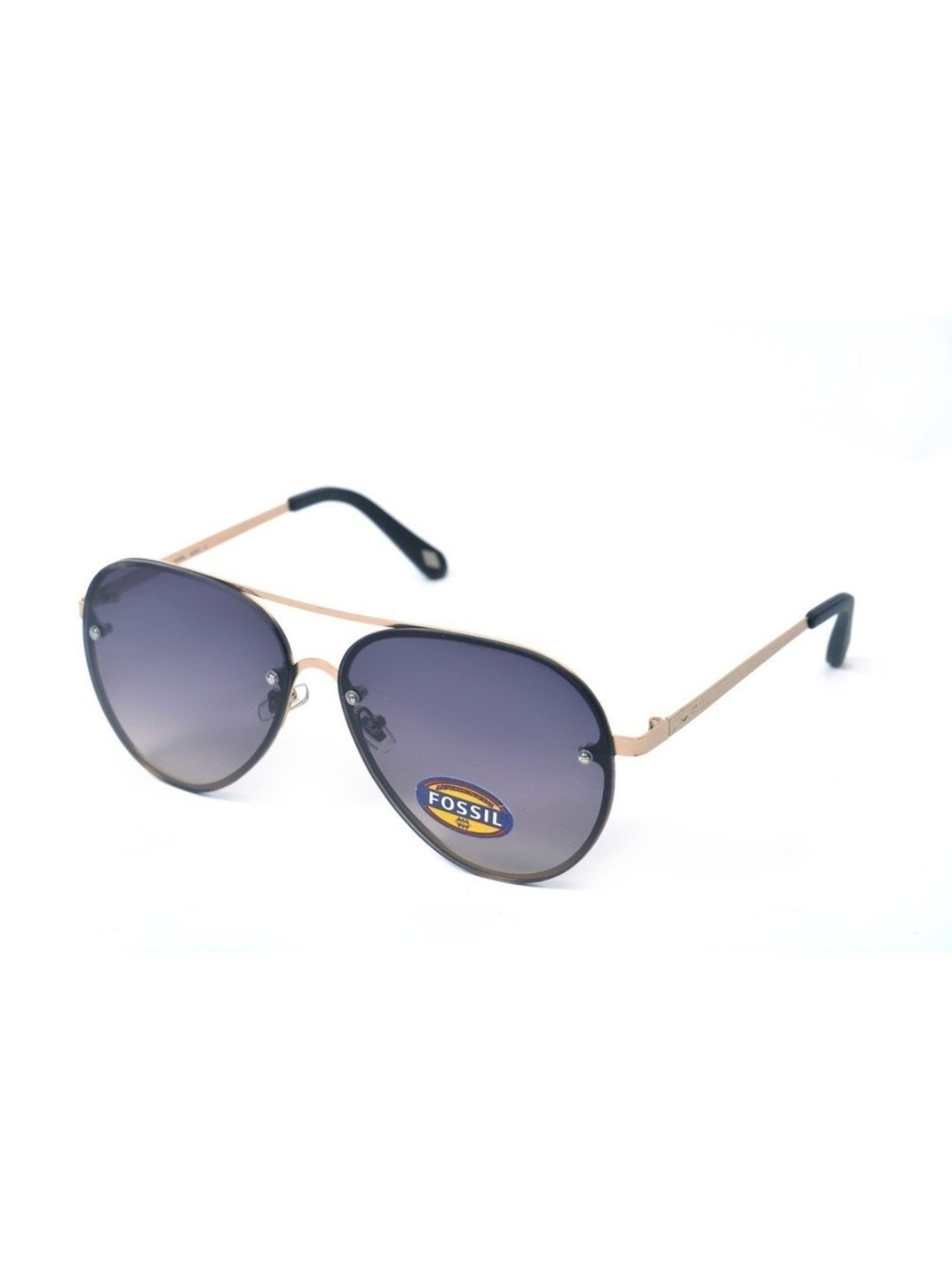 Fossil Blue Aviator UV Protection Sunglasses for Women