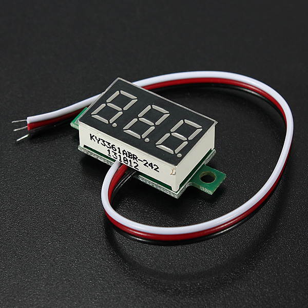 DANIU MINI DC 0-32V 3-Digital LED Display Volt Meter Voltmeter