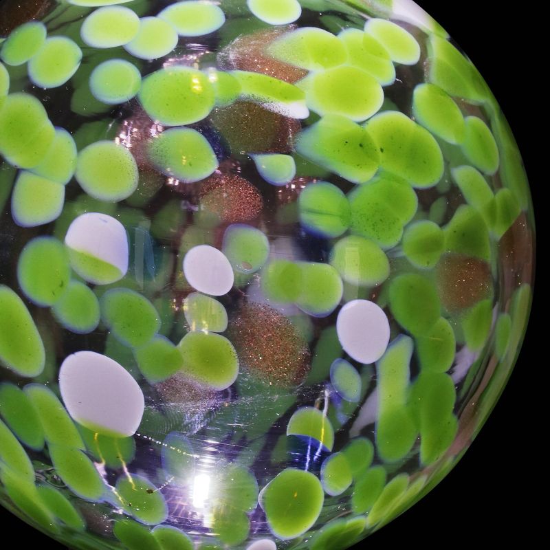 46.25" Solar Glass Ball Wind Chime Green - Exhart