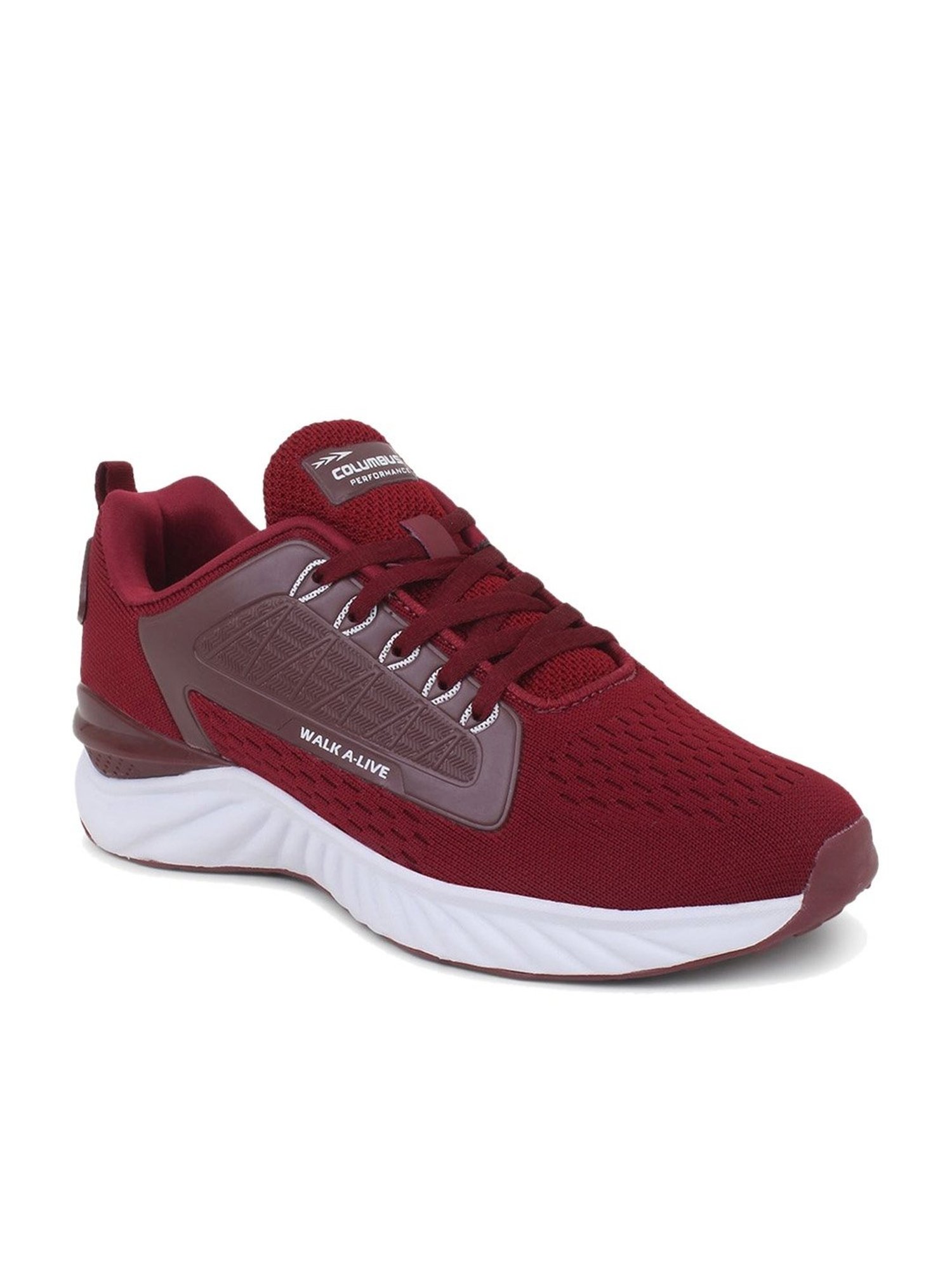 Columbus Men's Maroon Running Shoes