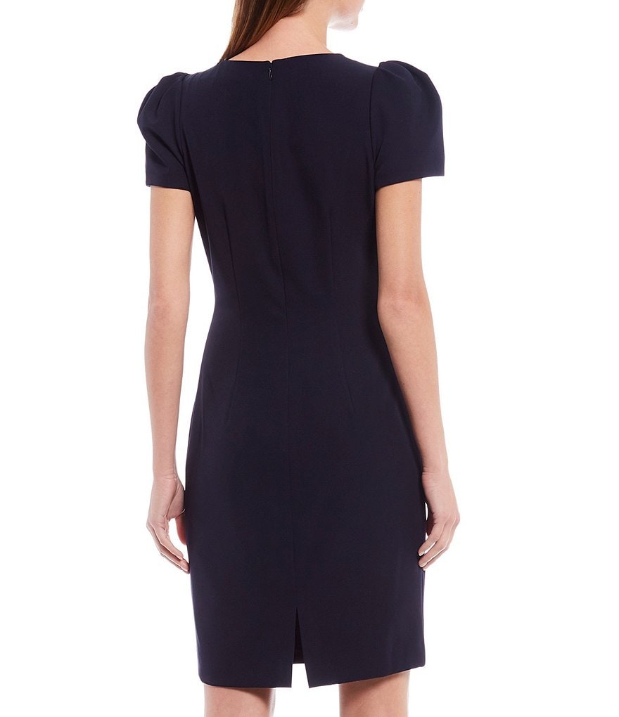 Calvin Klein Sleeveless Round Neck Button Front Sheath Dress