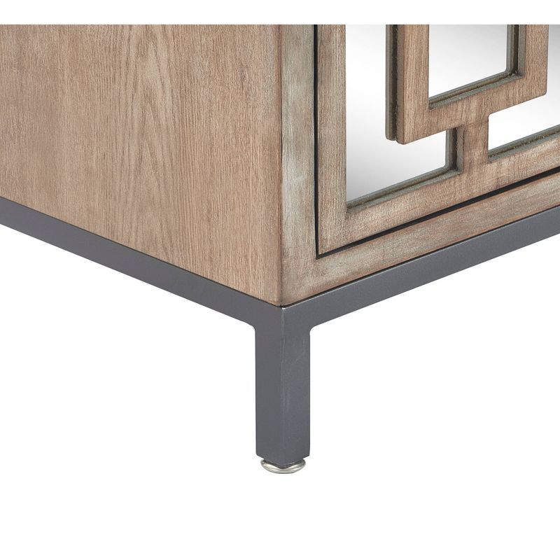 Hayworth 3 Drawer Mirrored Chest Gray - Finch