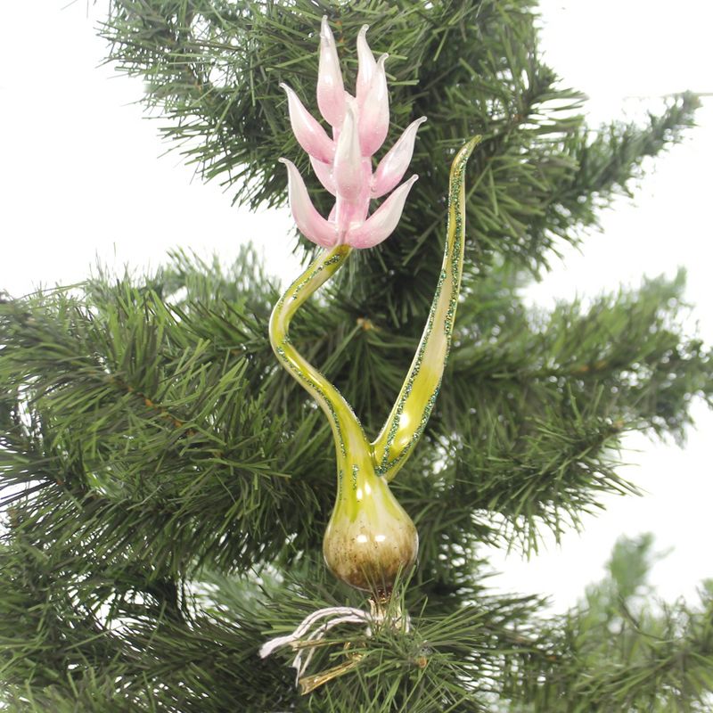 Morawski 7.75" Long Pink Flower Clip On  -  Tree Ornaments