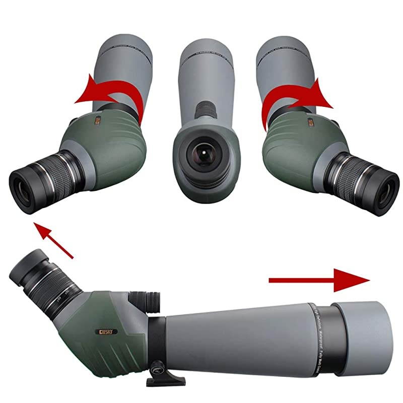 20-60x80 Dual Focusing ED Spotting Scope - Ultra High Definition Optics Scope with Carrying Case and Smartphone Adapter  Shooting Hunting Bird Watching Wildlife Astronomy Scenery