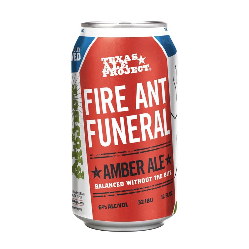 Texas Ale Project Fire Ant Funeral Amber Ale Beer - 6pk/12 fl oz Cans