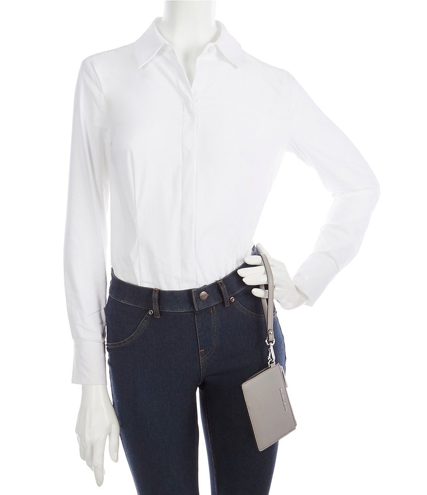 Michael Kors Zebra Signature Jet Set Double Zip Wristlet