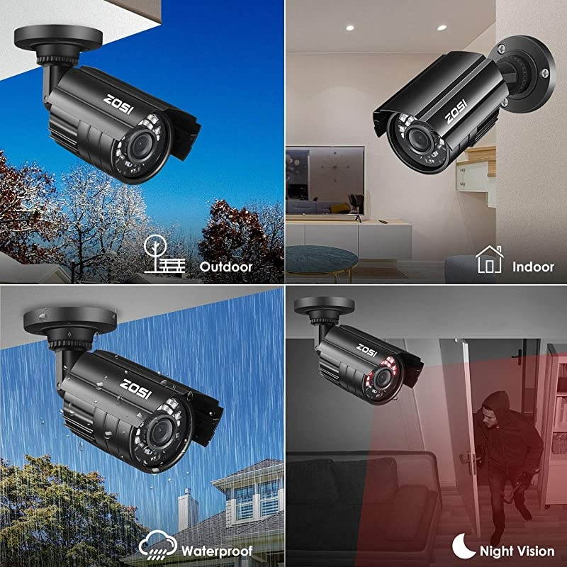 4PK 1920TVL 1080P Security Camera 36mm Lens 24 IRLEDs 20MP CCTV Camera Home Security DayNight Waterproof Camera for 720P 1080N 1080P5MP4K Analog DVR Systems
