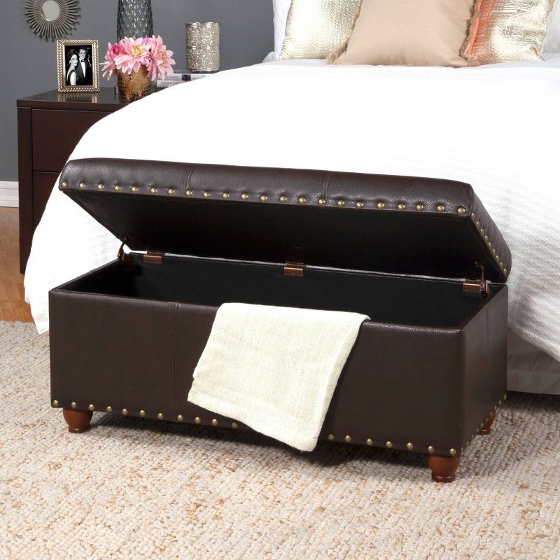 Storage Cocktail Bench Brown - HomePop