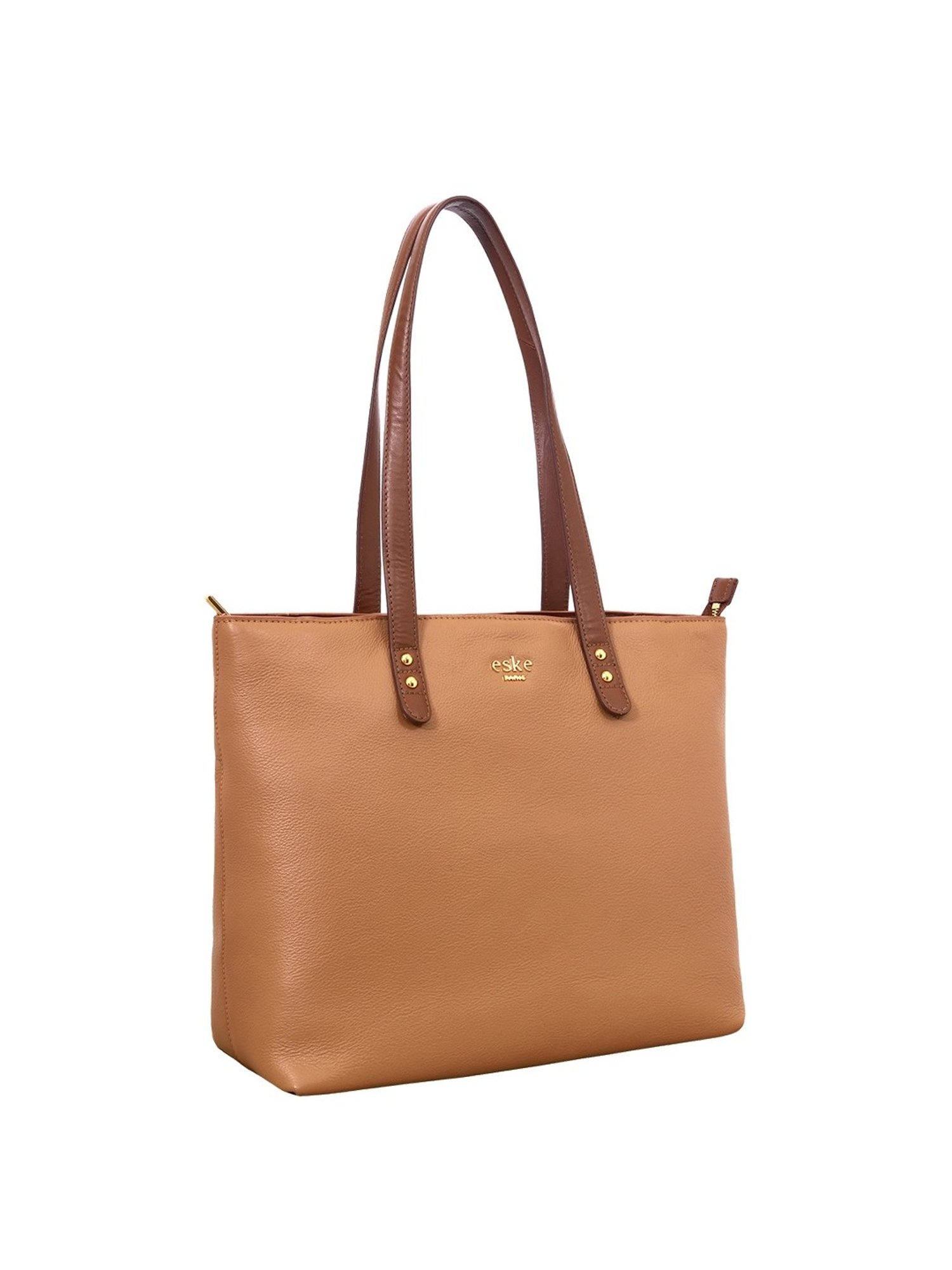 Eske Vesta Tan Solid Medium Shoulder Handbag
