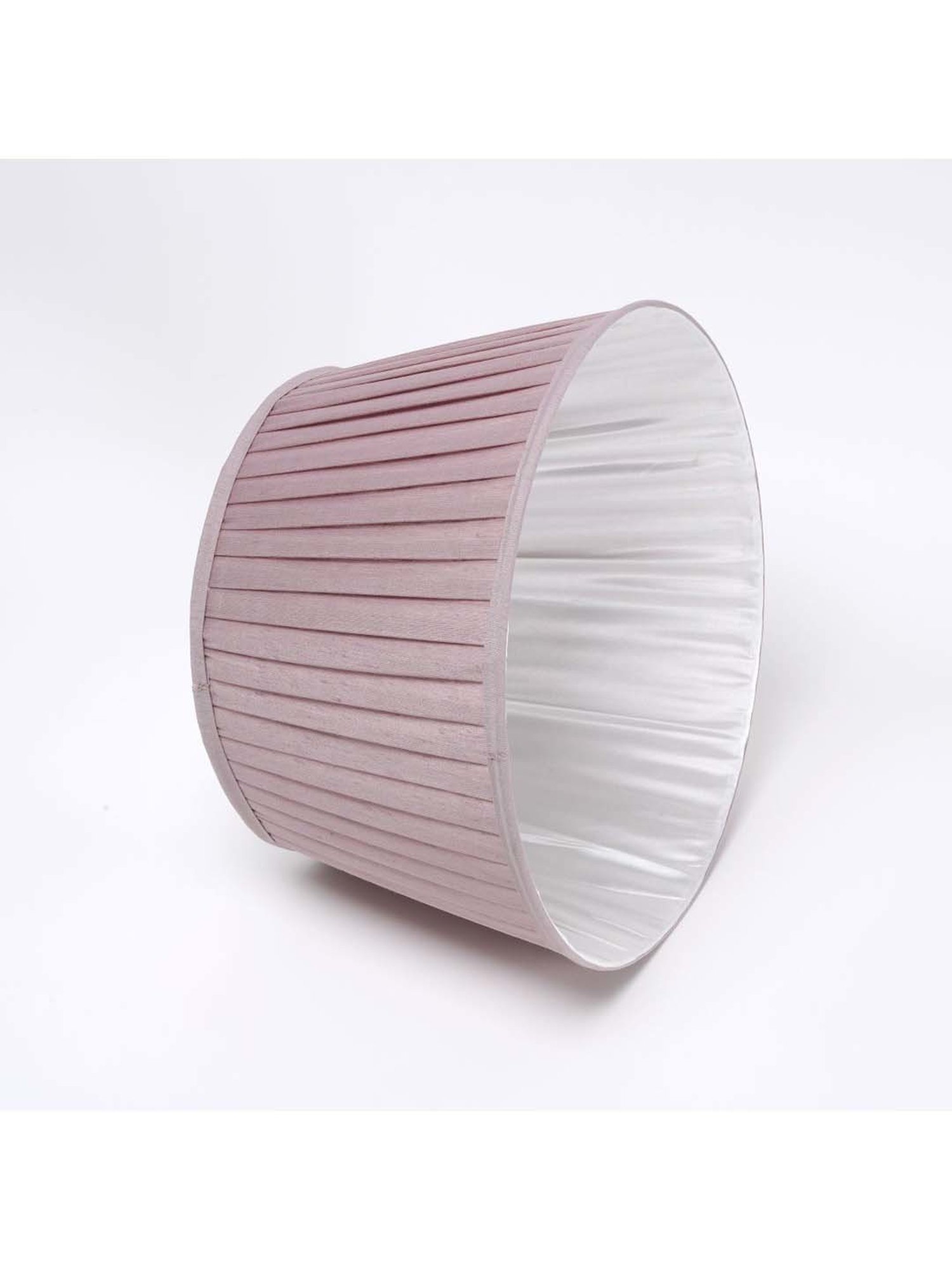 Kapoor E Illuminations Pink Linen Pleated Shade Pendant Light