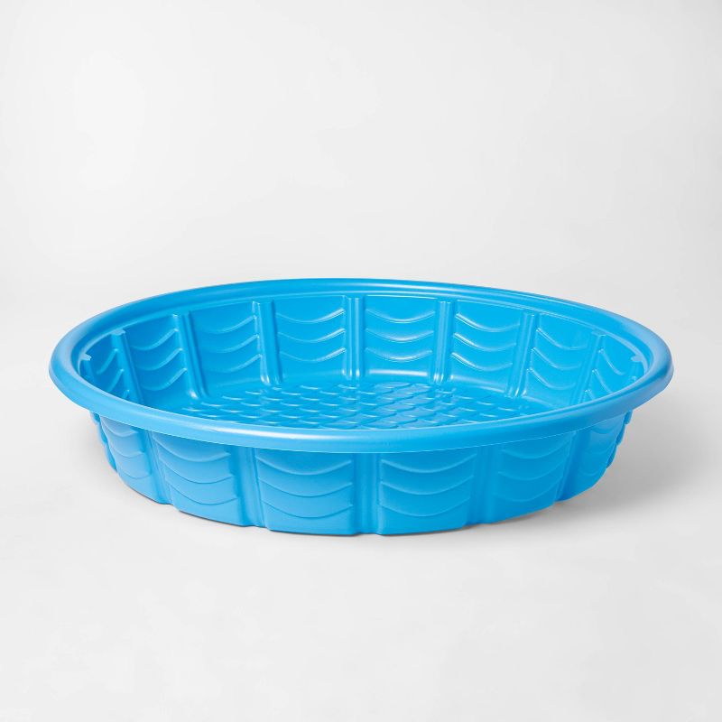 Summer Waves Small Plastic Frame 4ft x 4ft x 12in Kids Toddler Baby Kiddie Swimming Pool, Blue