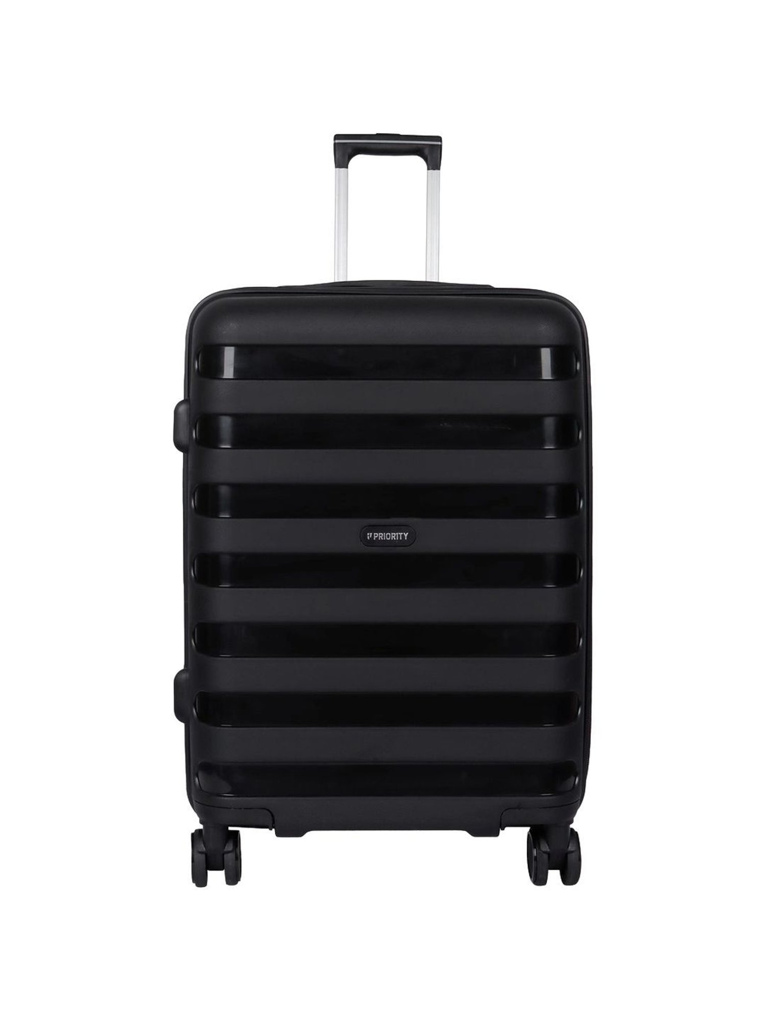 Priority Black 4 Wheels Large Hard Cabin Trolley Bag 50.8 cm
