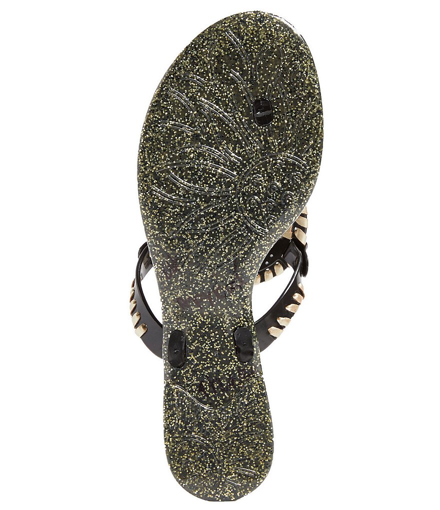 Jack Rogers Georgica Sparkle Studded Whipstitched Jelly Sandals