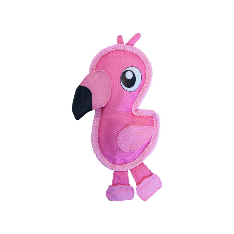 Outward Hound Fire Biterz Flamingo Dog Toy - S