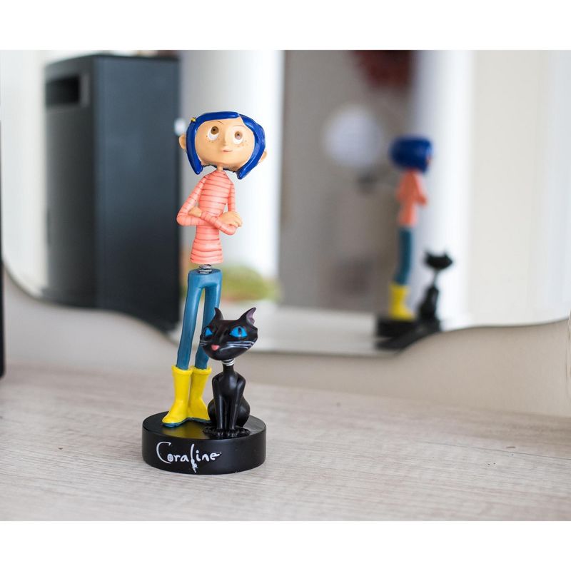 Surreal Entertainment Coraline with Cat PVC Bobble Figure | 6.5 Inches Tall