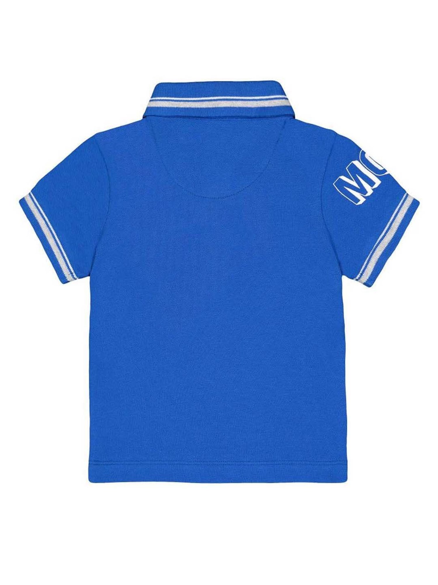 Mothercare Kids Blue Printed Polo T-Shirt