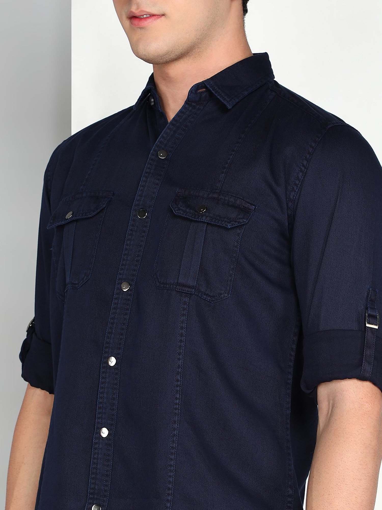 Kuons Avenue Indigo Slim Fit Shirt