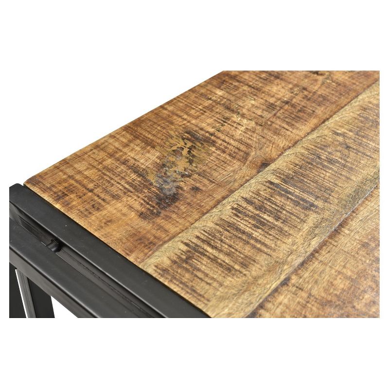 Handcrafted Reclaimed 60" Wood Bench with Iron Legs - Timbergirl