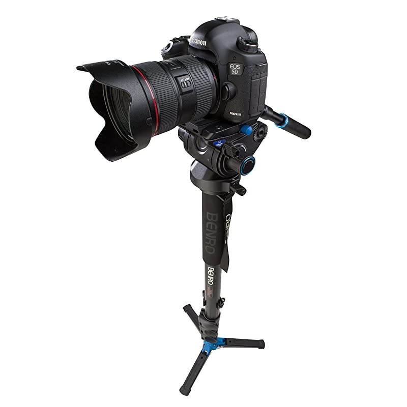 Aluminum 4 Series Flip-Lock Video Monopod Kit w/ 3-Foot Articulating Base and S6 Video Head (A48FDS6)