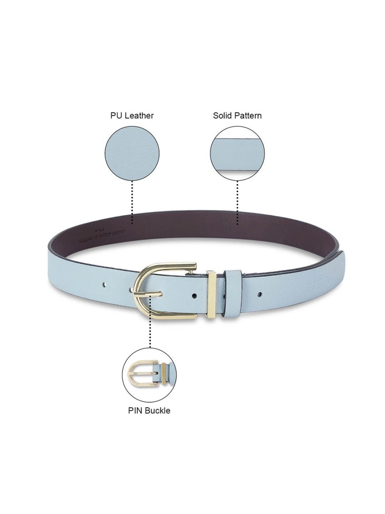 United Colors of Benetton Haven Blue Narrow Belt for Women