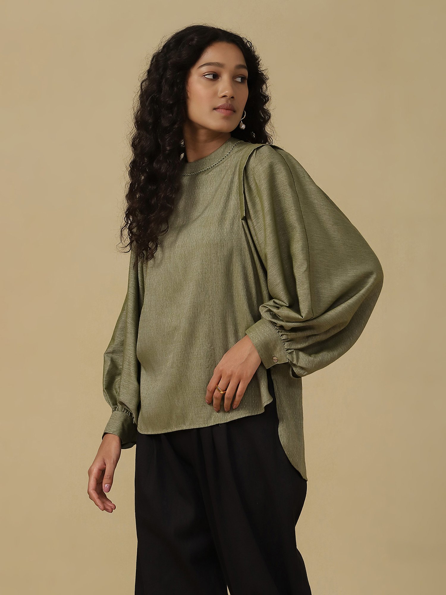 aarke Ritu Kumar Green Top