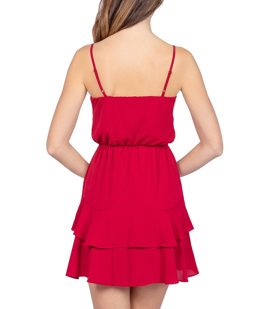 B. Darlin Spaghetti Strap Double Hem Dress