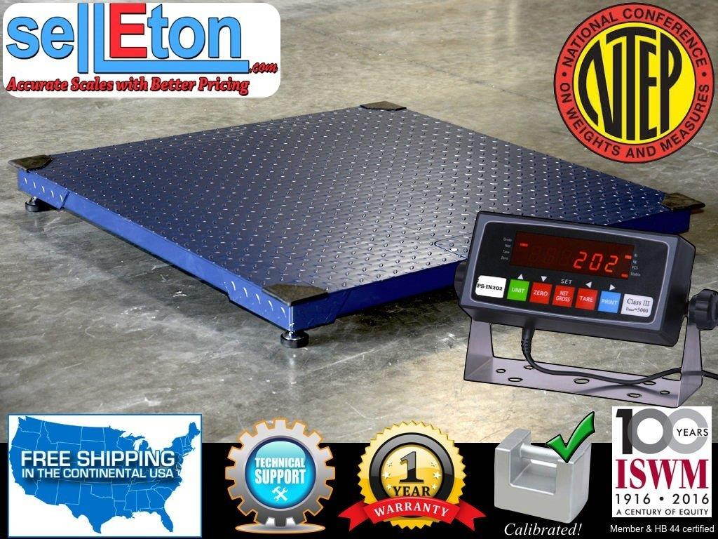 NTEP 1000lb/.2 lb 5'x5' (60" x 60") Floor Scale /Pallet Scale with Indicator
