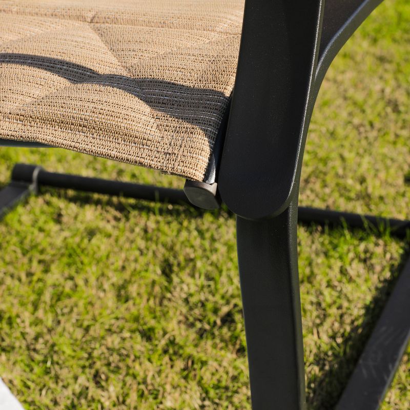 4pc Conversation Steel Patio Seating Sets Cream - Lokatse