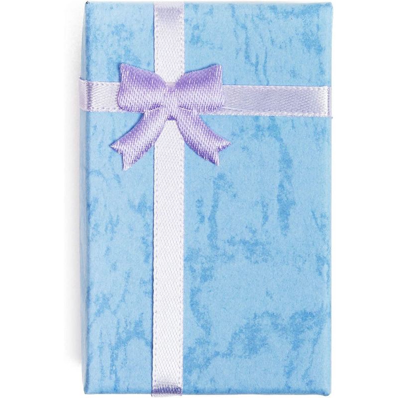 16 Pack Blue Jewelry Gift Boxes with Lids and Ribbon Bows for Display Rings, Earrings, Necklaces and Bracelets