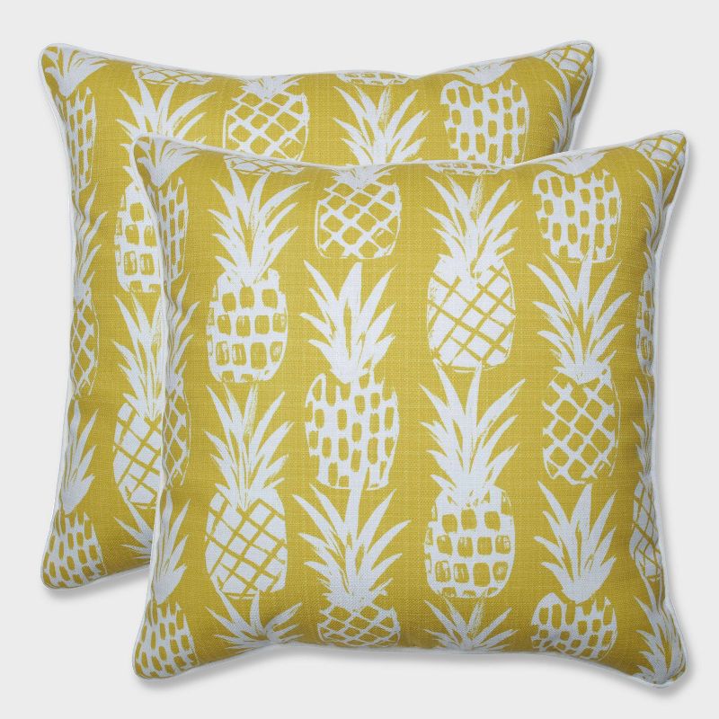 18.5" 2pk Hatteras Black Throw Pillows Black - Pillow Perfect