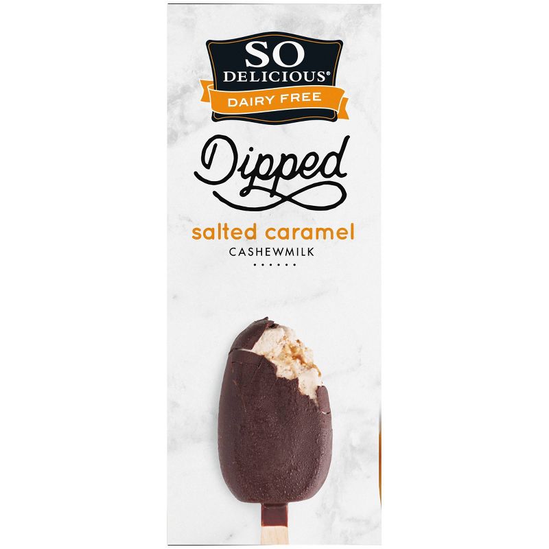 So Delicious Dipped Salted Caramel Cashew Milk Non-Dairy Frozen Dessert Bar - 4ct/ 9.2oz