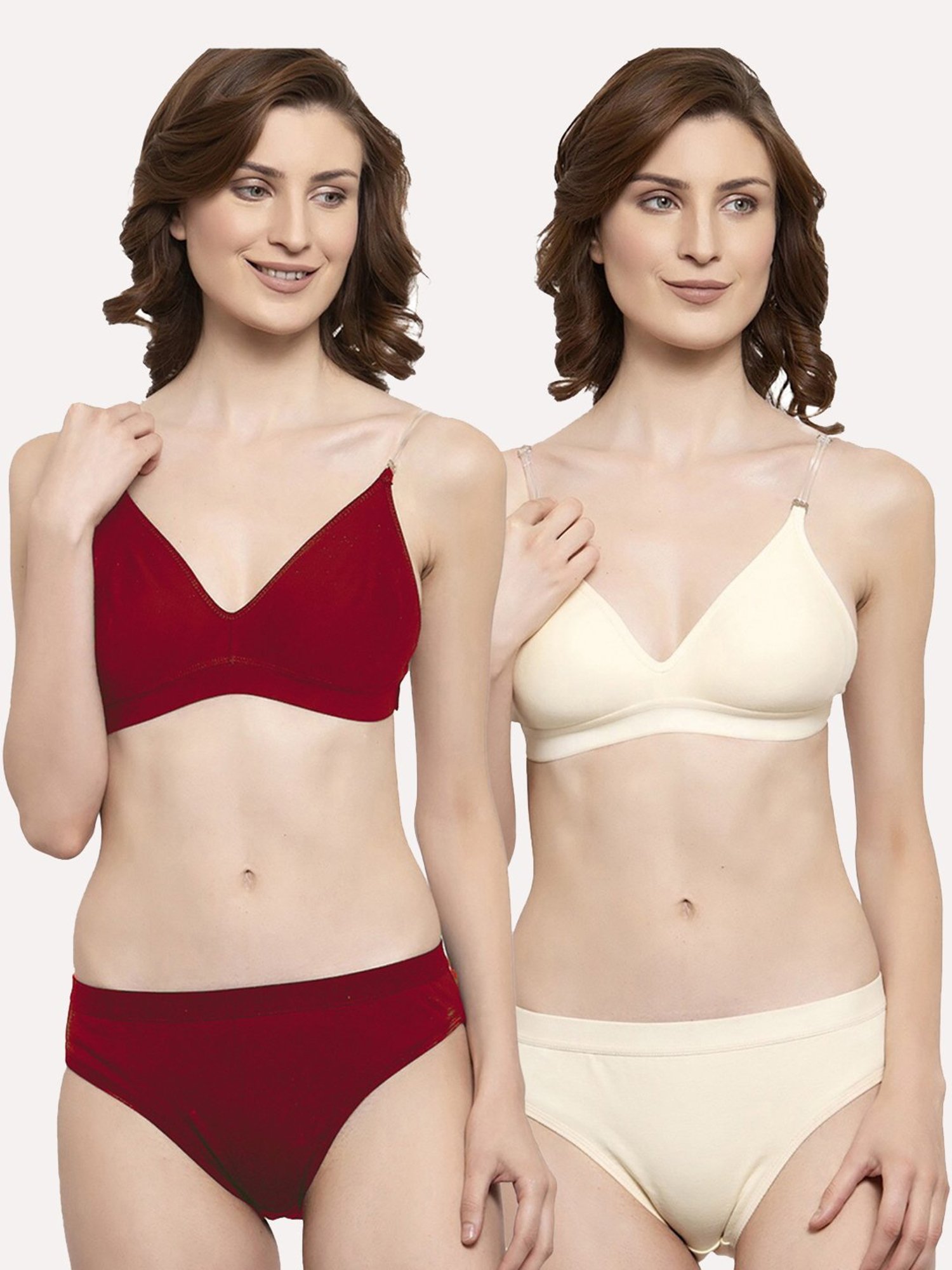 mod & shy Black Self Pattern Lingerie Set