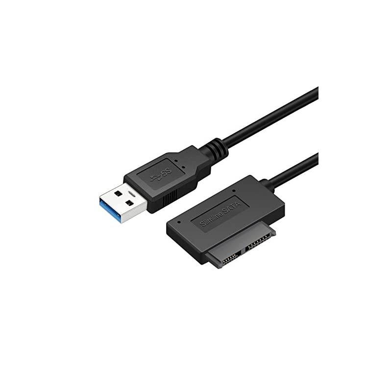 USB 30 to 7+6 13Pin Slimline SATA Cable Indicator for Notebooks DVDCDROM for HDD Caddy Drive Adapter