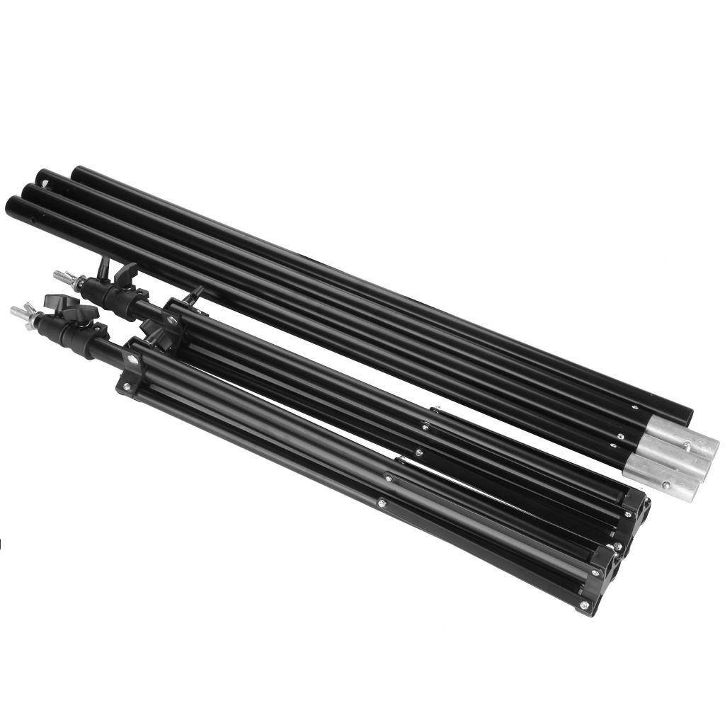 10x6.5ft Adjustable Background Support Stand Photo Studio Backdrop Crossbar Set