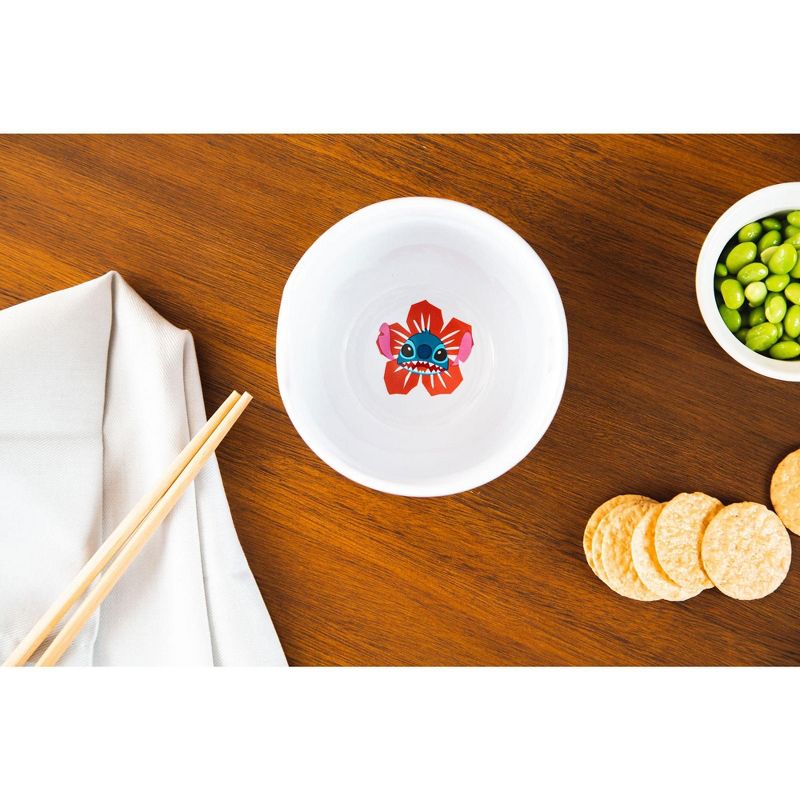Robe Factory LLC Disney Lilo & Stitch Japanese Dinnerware Set | 16-Ounce Ramen Bowl, Chopsticks