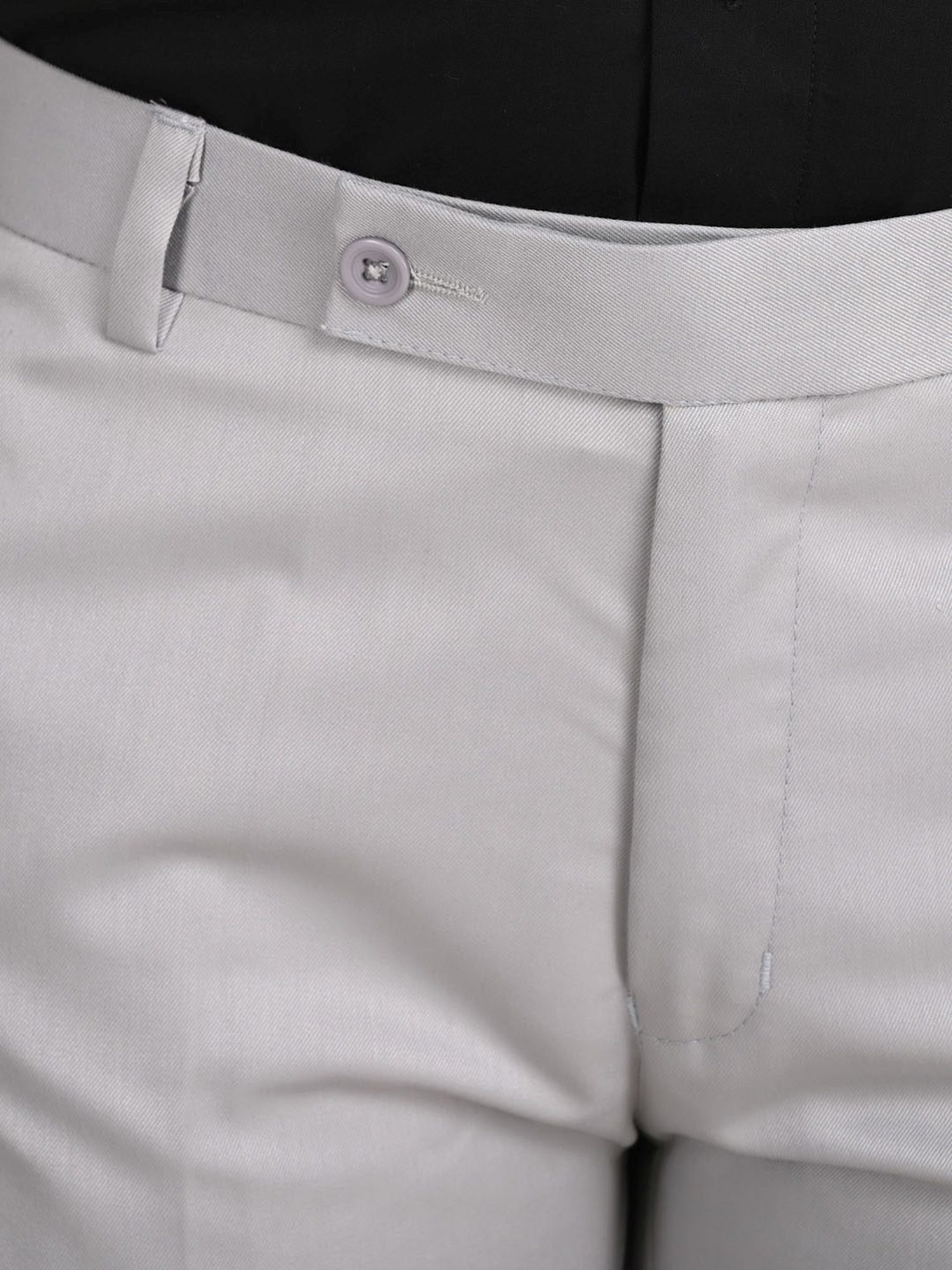 TAHVO Grey  Regular Fit Trousers