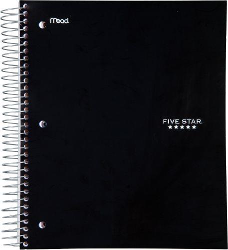 Five Star Wirebound Wide Ruled Notebook 5 Subject - Clearance