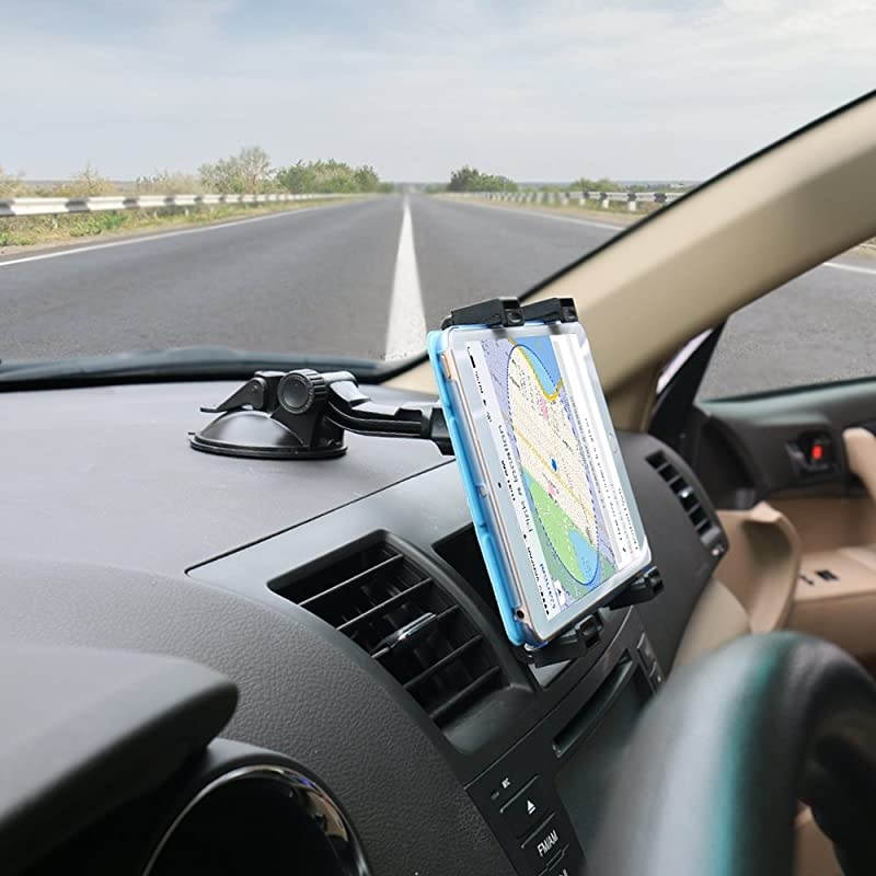 Car Tablet Mount HolderDash Tablet Holder for Car Windshield Dashboard Universal 360 Degree Rotation for iPad Mini 4321Samsung Galaxy Size7897105 inch TPU Suction Cup Viscosity Mount