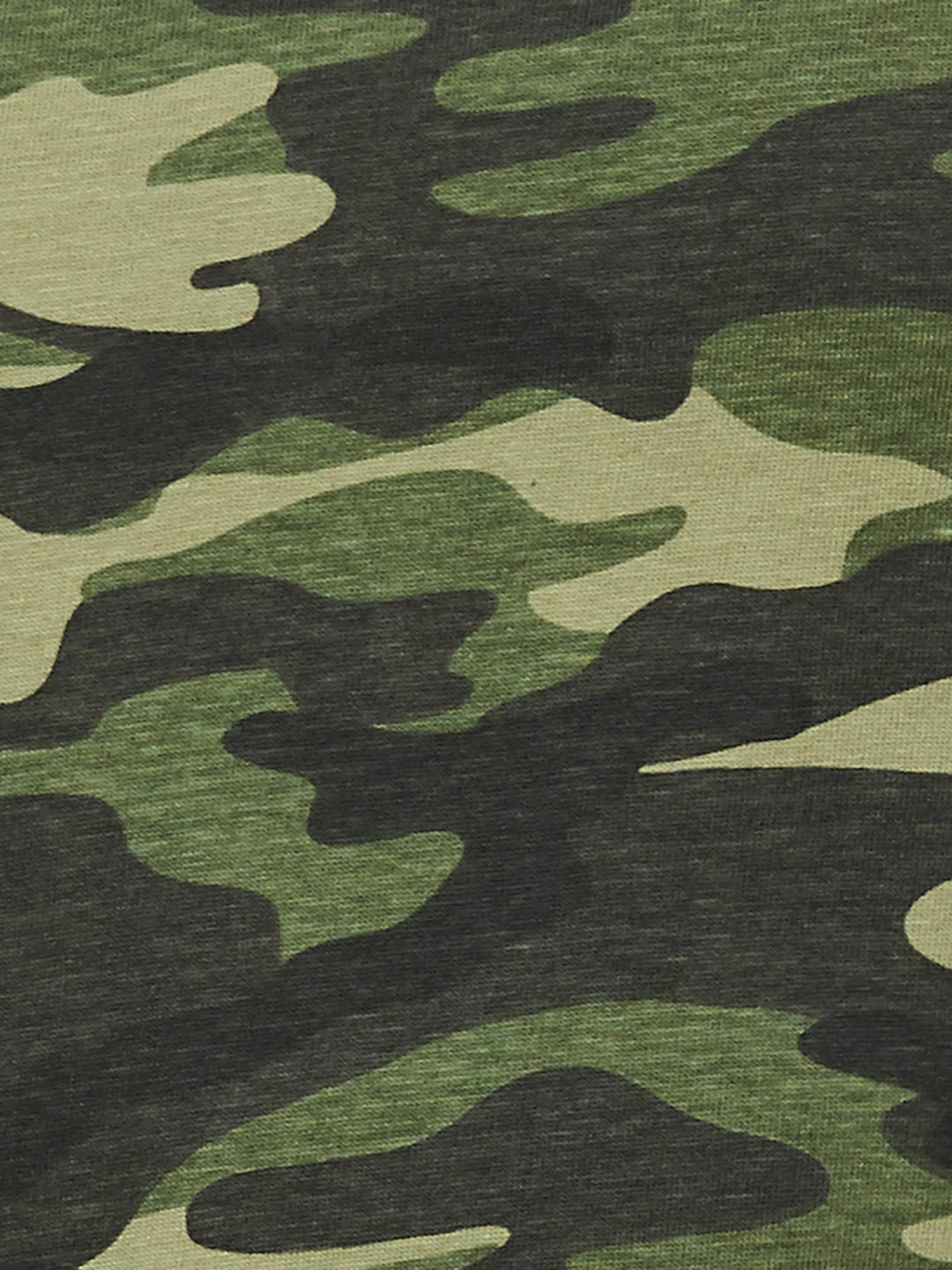 BOSSINI Olive Cotton Slim Fit Camouflage T-Shirt