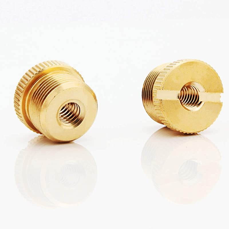 Microphone Stand Adapter 58quot Male to 14quot Female Screw AdapterUsed for Microphone HolderCamera Tripod Accessories Adapter2 PackBrass