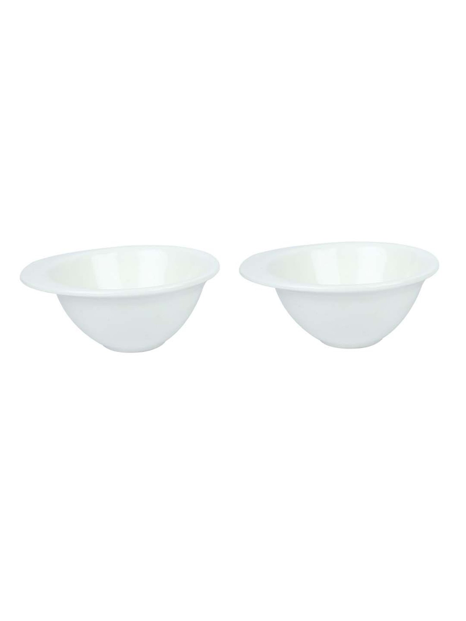 Aapno Rajasthan White Ceramic Ceareal Bowl - Set of 2