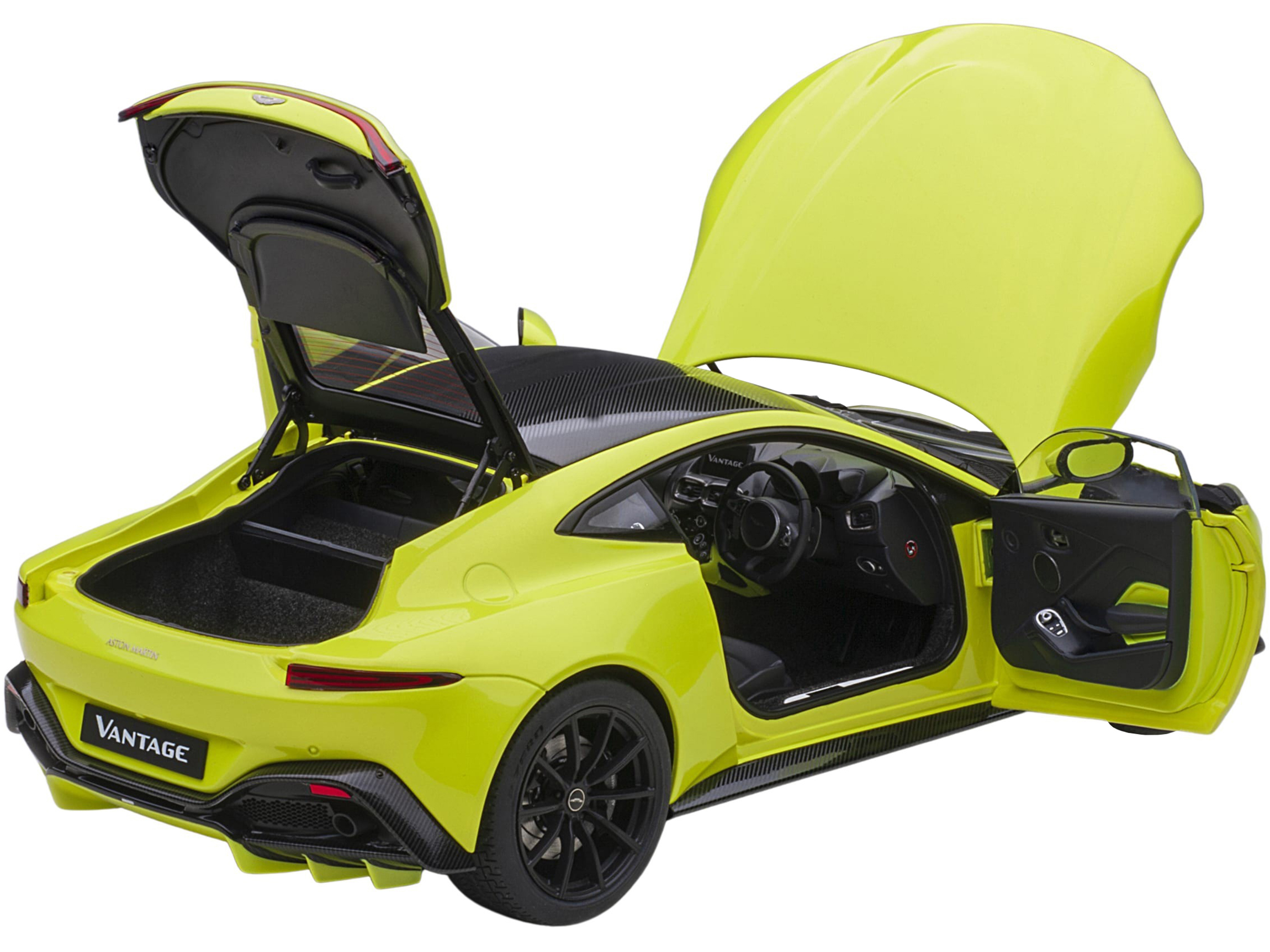 Aston Martin Valkyrie Maximum Orange with Black Top 1/18 Model Car by Top Speed