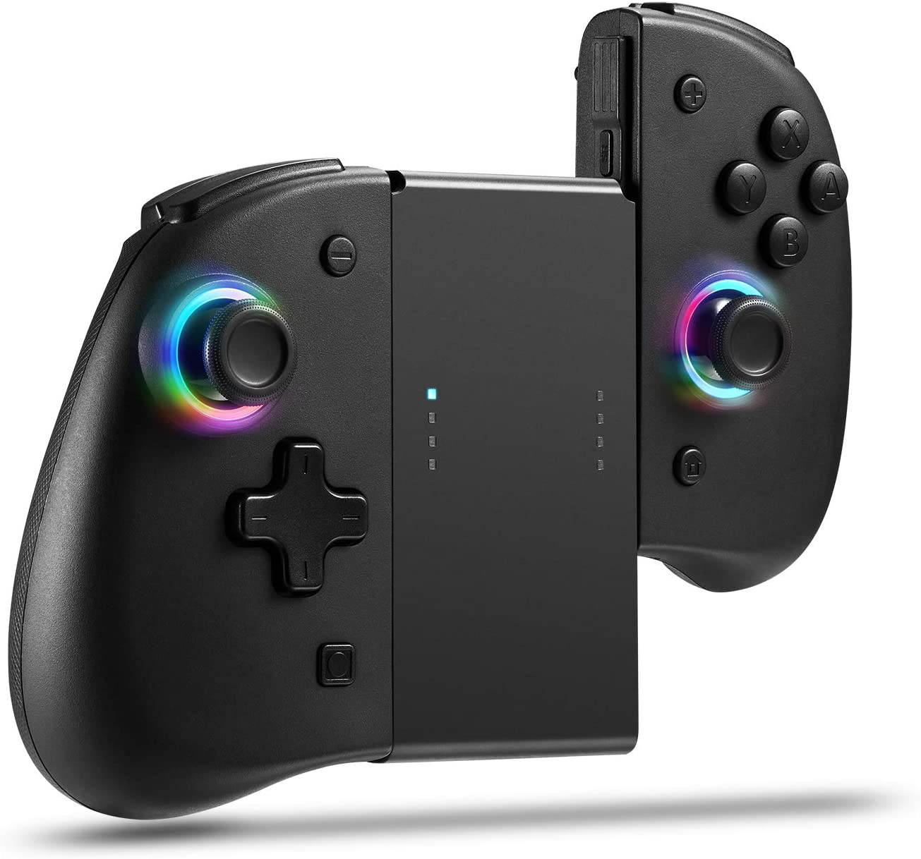 Joy Pad Controller for Switch, Wireless Joy Con Replacement Switch Controller 8 Colors Adjustable LED Joypad Controller with Back Map Button/Turbo/Dual Shock/Motion Control (Update Version)