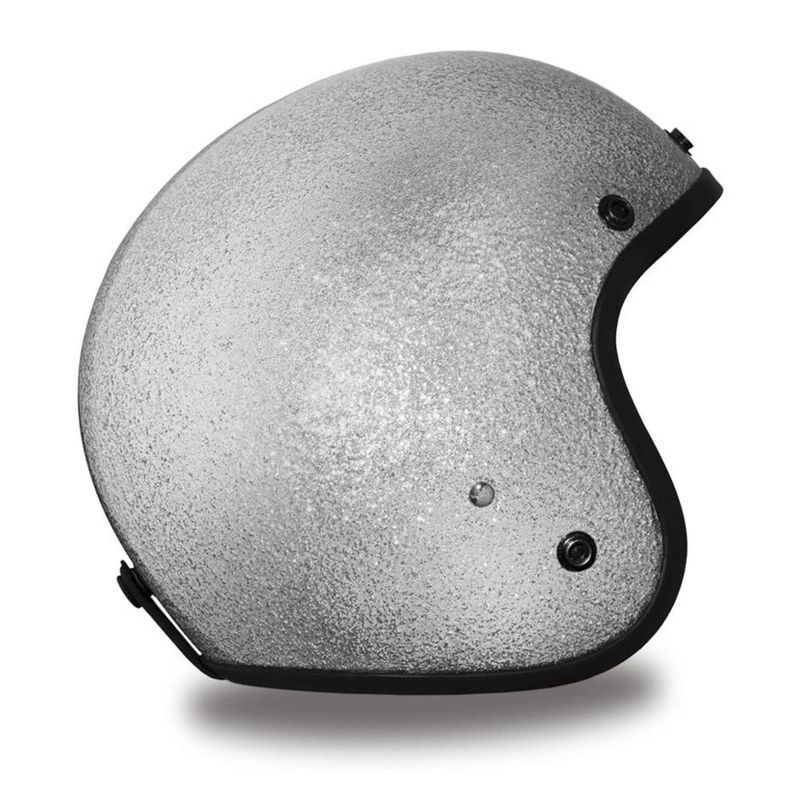 Daytona Helmets Cruiser Extra Large Open Face 3/4 Shell Department of Transportation Approved Motorcycle Helmet with Removable Black Visor, Silver