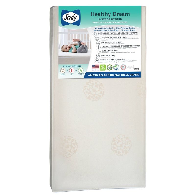 Beautyrest Platinum 2 Stage Crib and Toddler Mattress - Beige