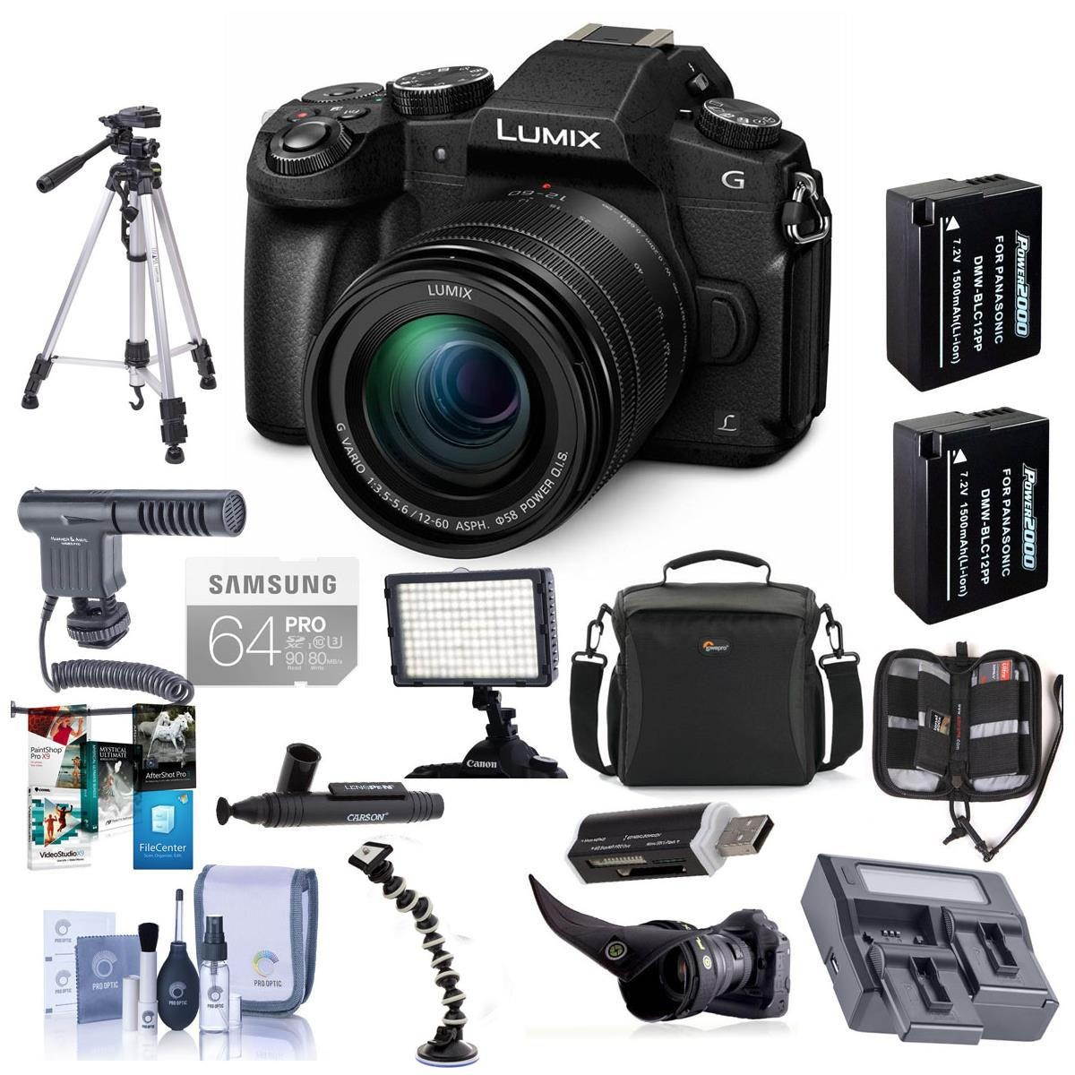 Panasonic Lumix DMC-G85 Mirrorless with 12-60mm OIS Lens and Pro Kit #DMCG85MKC
