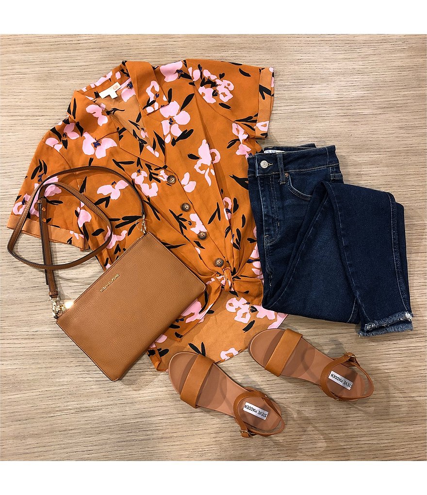 Free People Raw Hem High Rise Cotton Blend Jeans