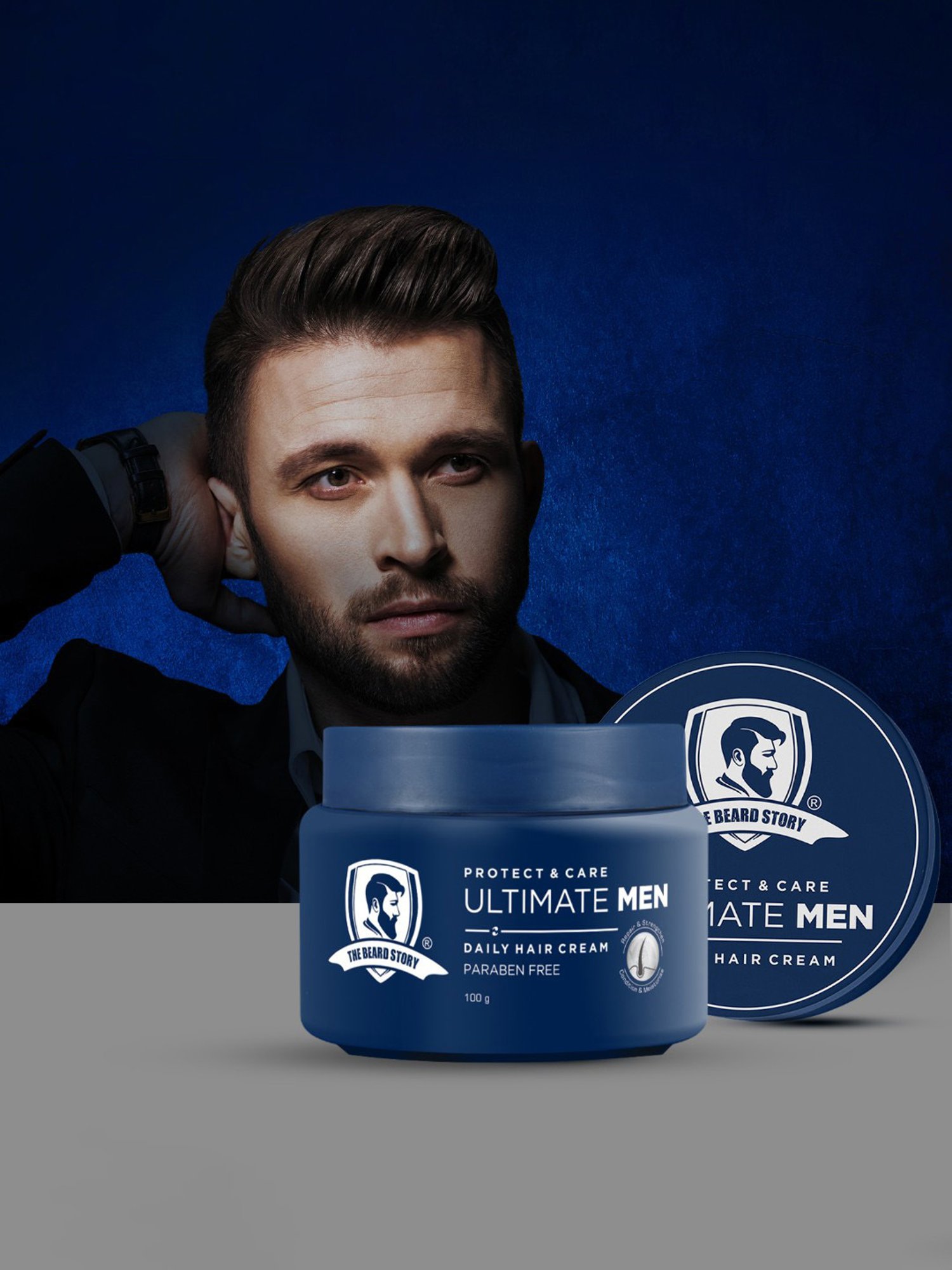 The Beard Story Protect & Care Ultimate Men Daily Hair Cream - 100 gm