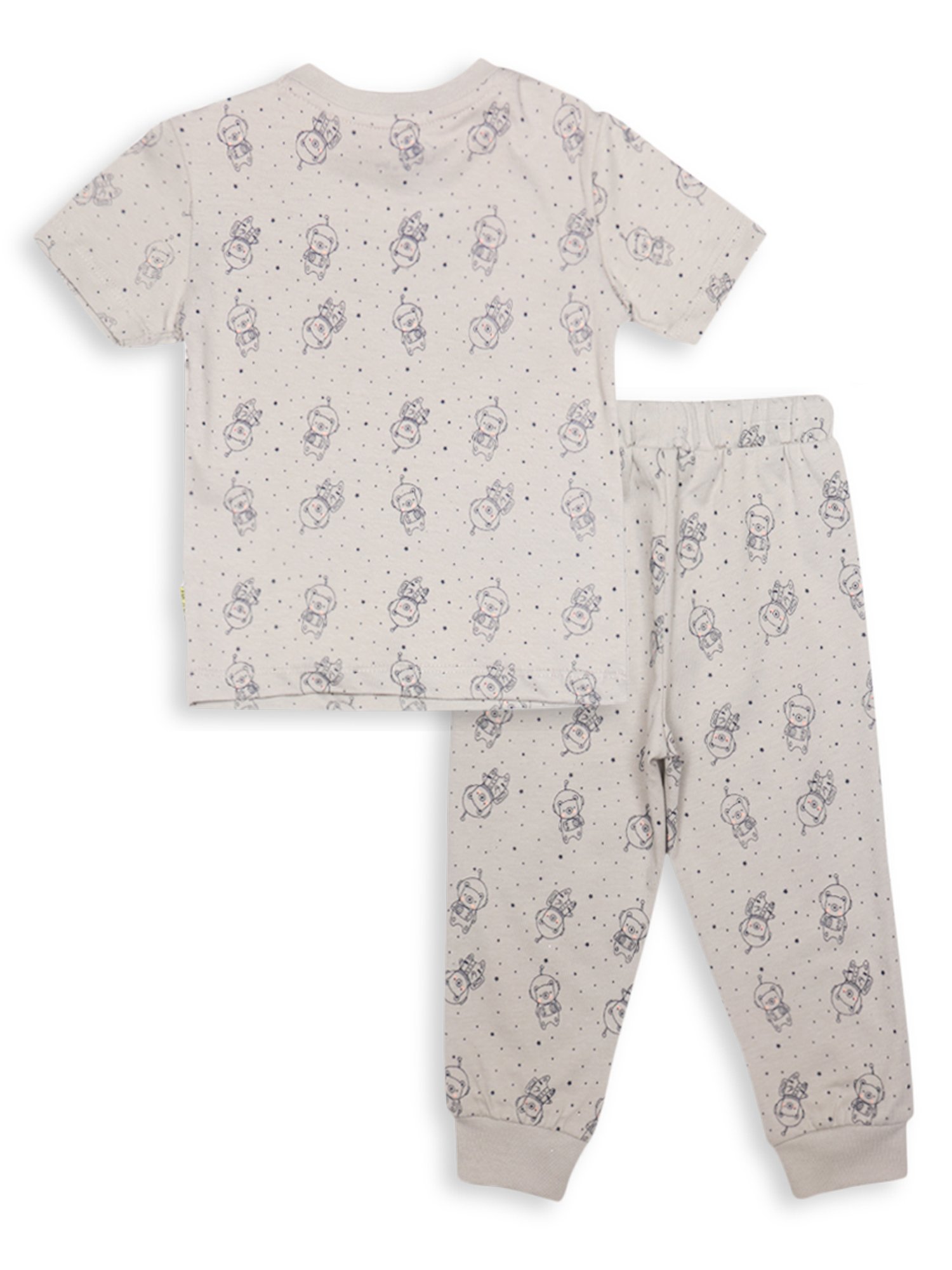 GJ baby Grey Printed T-Shirt with Pants