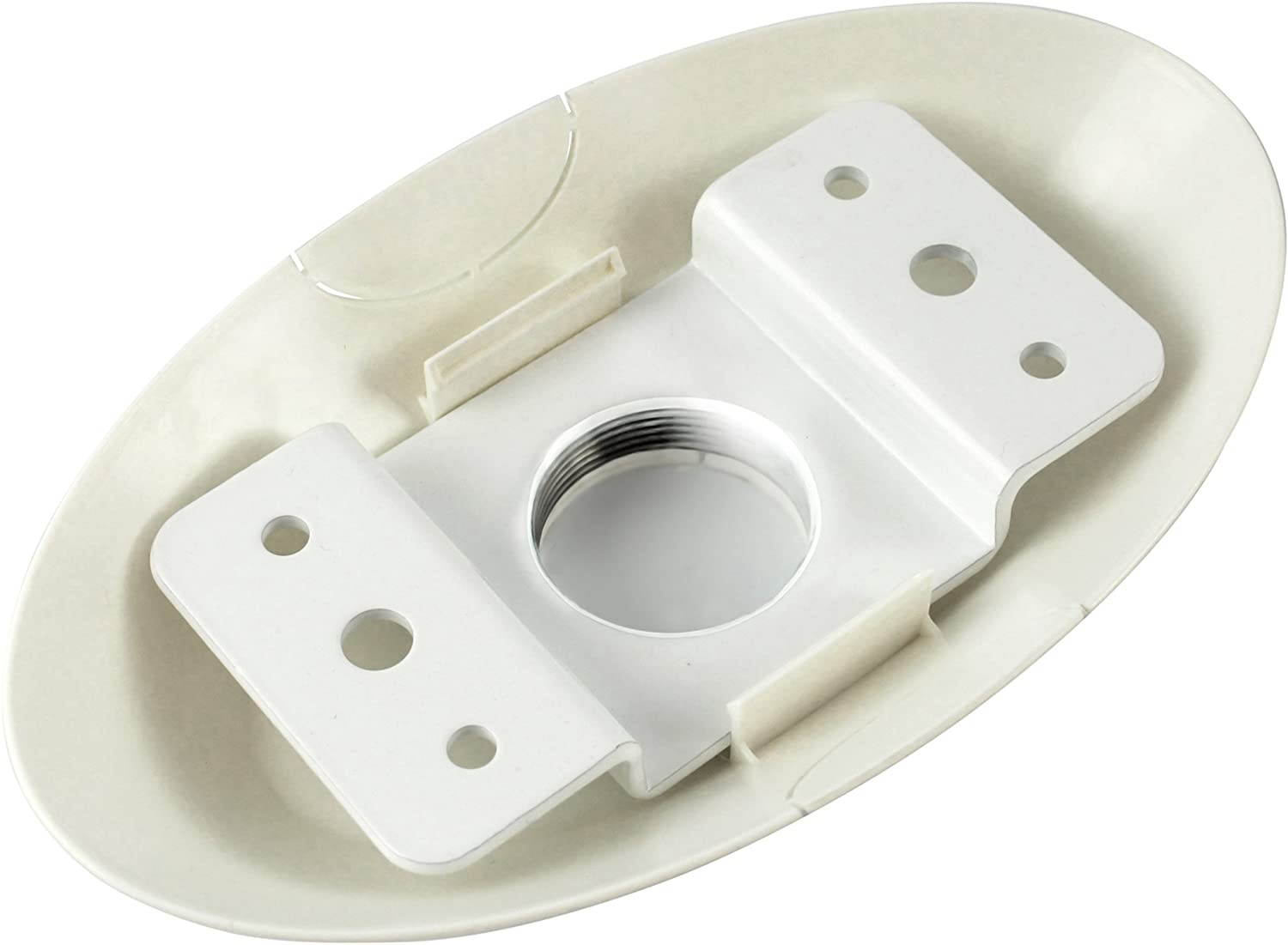 QualGear QG-PRO-PM-CA-W Pro-AV Single Joist Ceiling Adapter for 1.5" Npt Threaded Pipe Projector Accessory